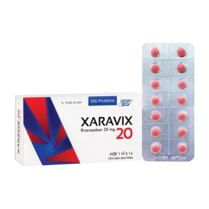 Xaravix 20 DHG Pharma 1 vỉ x 14 viên (Rivaroxaban)