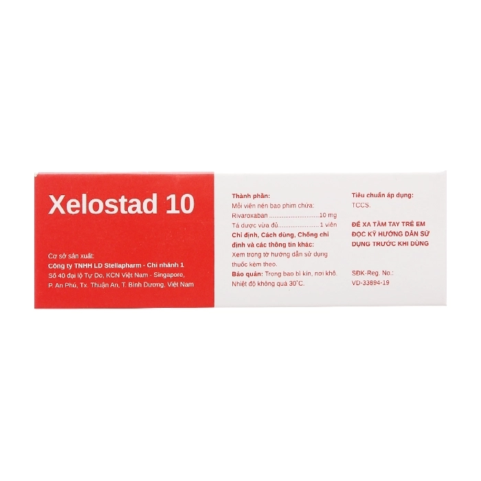Xelostad 10 Stellapharm 3 vỉ x 10 viên Xelostad 10 Stellapharm 3 vỉ x 10 viên