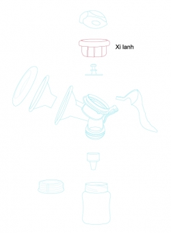 Xi lanh hút sữa cơ Sanity AP-154AM