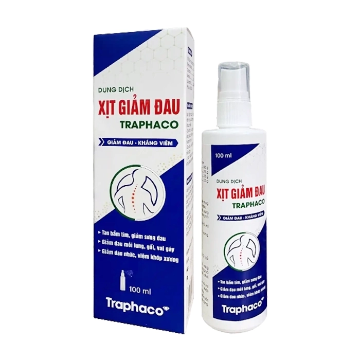 Xịt Giảm Đau Traphaco 100ml - Dung dịch xịt giảm đau
