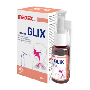 Xịt Họng Glix Medex lọ 20ml - Hỗ trợ ngăn ngừa viêm họng