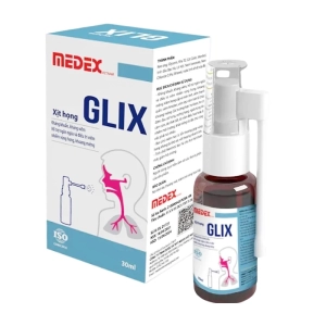 Xịt Họng Glix Medex lọ 30ml - Hỗ trợ ngăn ngừa viêm họng