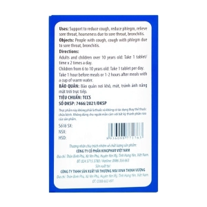 Xuyên Tâm Liên Plus Echinacea Kingphar 60 viên - Hỗ trợ giảm ho, giảm đờm