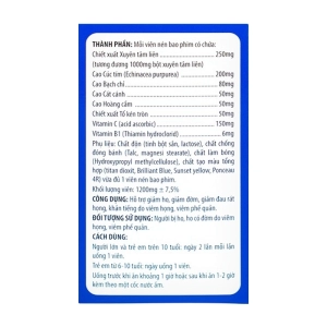 Xuyên Tâm Liên Plus Echinacea Kingphar 60 viên - Hỗ trợ giảm ho, giảm đờm