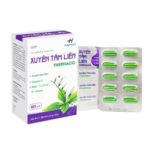 Xuyên Tâm Liên Thephaco 6 vỉ x 10 viên - Hỗ trợ viêm phế quản