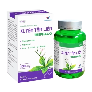 Xuyên Tâm Liên Thephaco lọ 100 viên – Hỗ trợ viêm phế quản
