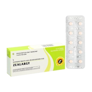 Zealargy 10mg Cadila Pharmaceuticals 3 vỉ x 10 viên (Rupatadine)