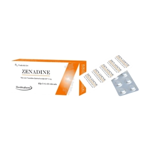 Zenadine 2mg Herabiopharm 3 vỉ x 10 viên (Tizanidine hydrochloride)