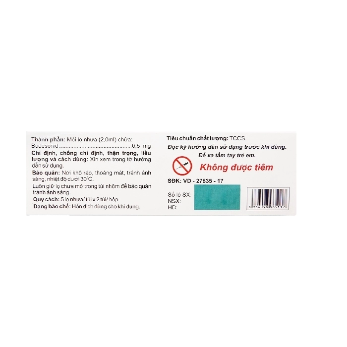Zensonid 0.5mg CPC1 Hà Nội 10 ống x 2ml