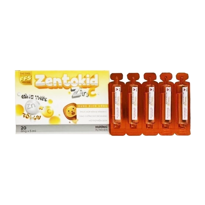 Zentokid Zinc CPC1 Hà Nội 20 ống x 5ml - Bổ sung kẽm, vitamin C