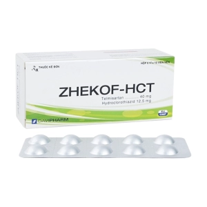 Zhekof-HCT Davipharm 6 vỉ x 10 viên (Telmisartan + Hydrochlorothiazid)