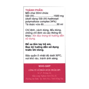 Zibifer OPV chai 30ml (Sắt(II) fumarate)