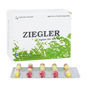 Ziegler 500mg Davipharm 10 vỉ x 10 viên (Arginine)