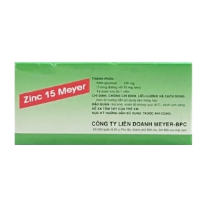 Zinc 15 Meyer-BPC 10 vỉ x 10 viên (Zinc Gluconate) Zinc 15 Meyer-BPC 10 vỉ x 10 viên (Zinc Gluconate)