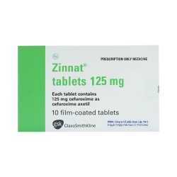Zinnat Cefuroxime 125mg, Hộp 10 viên