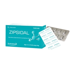 Zipsidal 20mg Herabiopharm 3 vỉ x 10 viên (Ziprasidone)