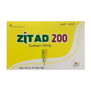Zitad 200 Phương Đông 10 vỉ x 10 viên (Quetiapine) Zitad 200 Phương Đông 10 vỉ x 10 viên (Quetiapine)