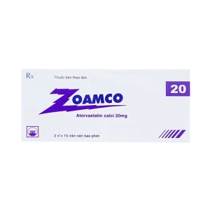 ZOAMCO 20mg - Atorvastatin 20mg Hộp 2 vỉ x 15 viên ZOAMCO 20mg - Atorvastatin 20mg Hộp 2 vỉ x 15 viên