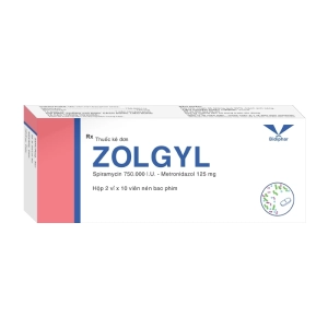 Zolgyl Bidiphar 2 vỉ x 10 viên (Spiramycin + Metronidazole)