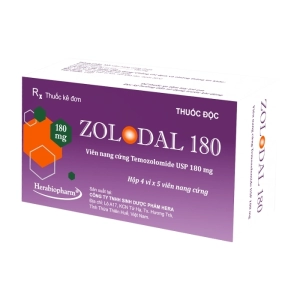 Zolodal 180 Herabiopharm 4 vỉ x 5 viên (Temozolomide)