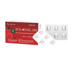 Zolodal 250 Herabiopharm 1 vỉ x 5 viên (Temozolomide)