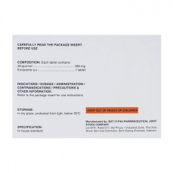 Zuryk 300mg Davipharm 10 vỉ x 10 viên Zuryk 300mg Davipharm 10 vỉ x 10 viên