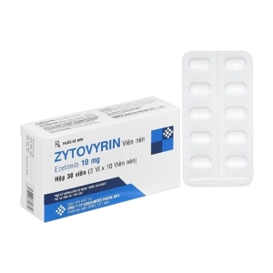 Zytovyrin 10mg Korea United Pharm 3 vỉ x 10 viên (Ezetimib)
