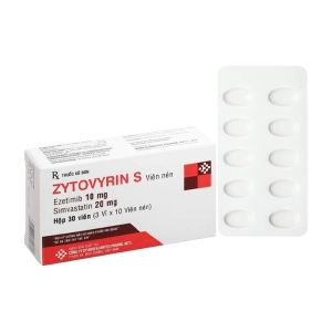 Zytovyrin S Korea United Pharm 3 vỉ x 10 viên (Ezetimib + Simvastatin)