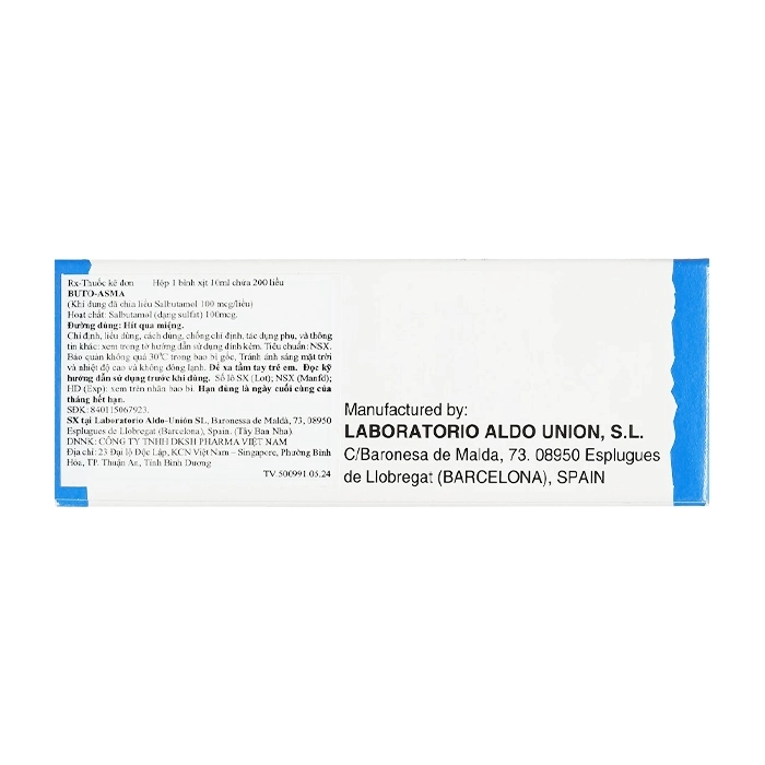 Buto-Asma Actavis 200 liều (Salbutamol sulfate) Buto-Asma Actavis 200 liều (Salbutamol sulfate)