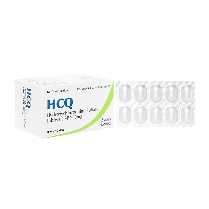 HCQ 200mg Zydus Cadila 10 vỉ x 10 viên HCQ 200mg Zydus Cadila 10 vỉ x 10 viên