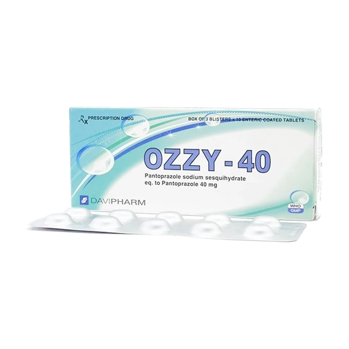 Ozzy-40 Davipharm 3 vỉ x 10 viên (Pantoprazole) Ozzy-40 Davipharm 3 vỉ x 10 viên (Pantoprazole)