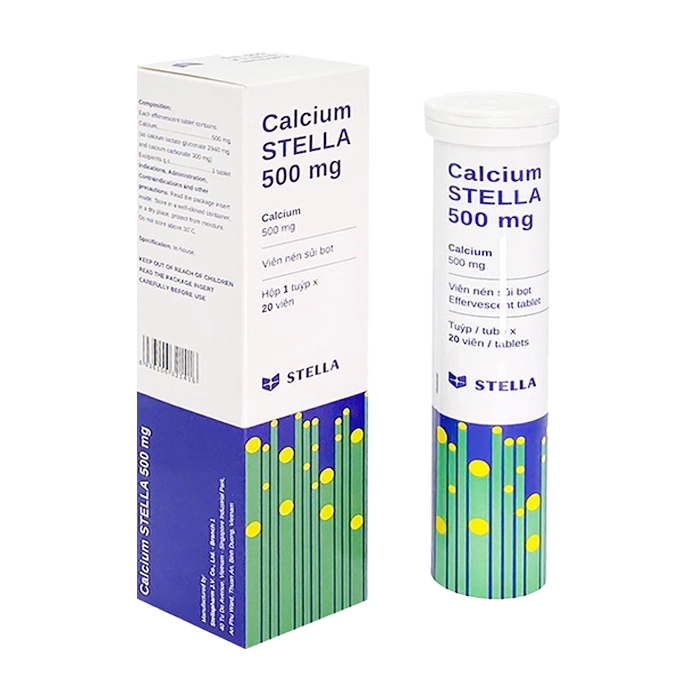 Calcium Stella 500mg 20 viên Calcium Stella 500mg 20 viên